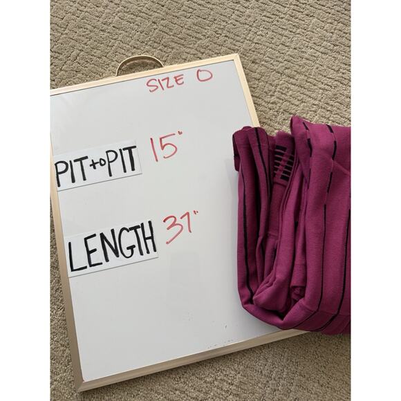 Prabal Gurung Dress Womens 0 Magenta Off the Shoulder Dotted Fit and Flare Knit - Picture 13 of 13